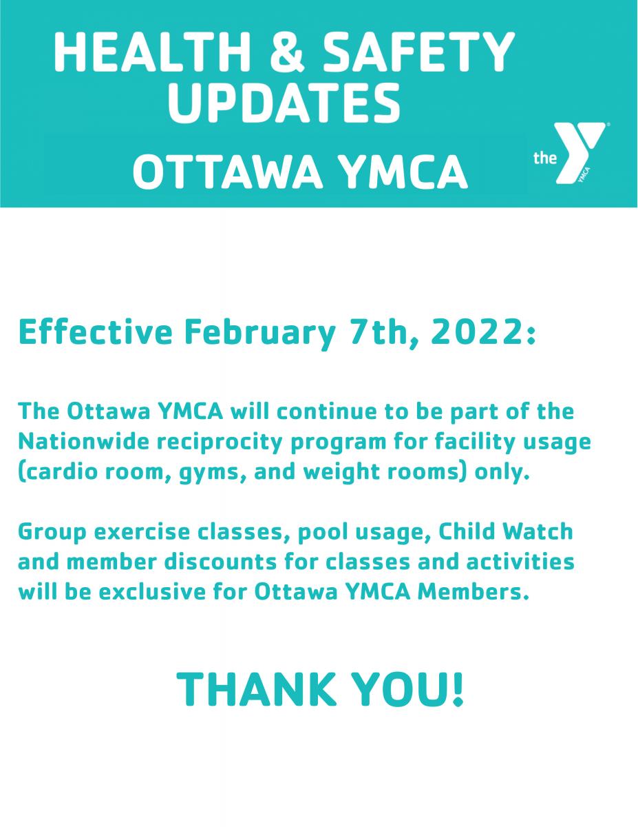 Nationwide Membership Update The Ottawa YMCA